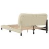 vidaXL Cadre de lit sans matelas Hvar cr&egrave;me 120x200 cm tissu