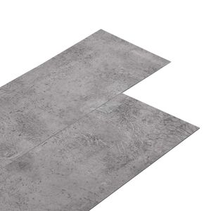 vidaXL Planches de sol 36 pcs Ciment marron 5,02 m&sup2; PVC