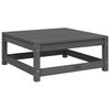 vidaXL Repose-pied de jardin 70x70x30 cm gris bois de pin solide