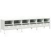 vidaXL Meuble TV blanc 202x39x43,5 cm acier lamin&eacute; &agrave; froid