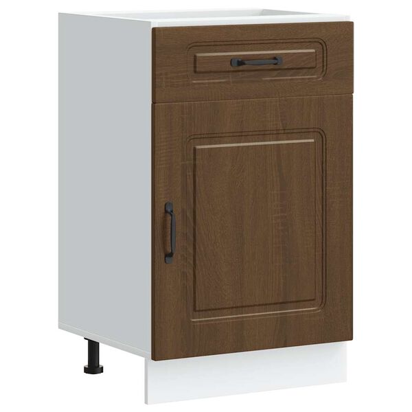 vidaXL Armoire de cuisine Kalmar ch&ecirc;ne marron bois d'ing&eacute;nierie