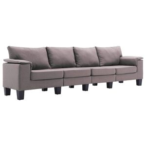 vidaXL Canap&eacute; Taupe 5 places tissu
