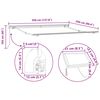 vidaXL Auvent R&eacute;tractable Rouge et blanc 350 x 250 cm tissu