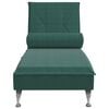 vidaXL Chaise longue de massage avec traversin vert fonc&eacute; velours