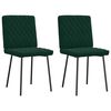 vidaXL Chaises &agrave; manger lot de 2 Vert fonc&eacute; Velours