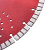 vidaXL Disque de coupe diamant&eacute; avec turbo et trous Acier 350 mm