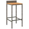 vidaXL Ensemble de bar jardin 11pcs gris poly rotin/bois massif acacia