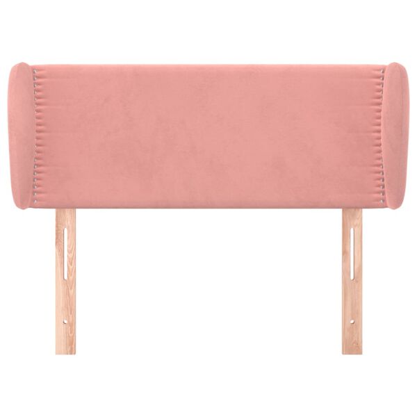 vidaXL T&ecirc;te de lit avec oreilles Rose 93x23x78/88 cm Velours