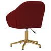 vidaXL Chaise pivotante &agrave; manger Rouge bordeaux Velours