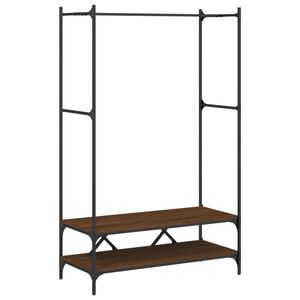 vidaXL Porte-v&ecirc;tements avec &eacute;tag&egrave;res ch&ecirc;ne marron bois d'ing&eacute;nierie