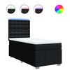 vidaXL Sommier &agrave; lattes de lit et matelas Noir 80x200 cm Tissu