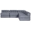 vidaXL Canap&eacute; modulaire 4 pcs Gris tissu