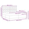 vidaXL Lit &agrave; ressorts avec matelas avec LED Noir 200 x 200 cm tissu