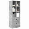vidaXL Haut Armoire avec tiroir Gris béton 45,5 x 34 x 127 cm