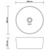 vidaXL Lavabo rond de luxe Bleu fonc&eacute; mat 40x15 cm C&eacute;ramique