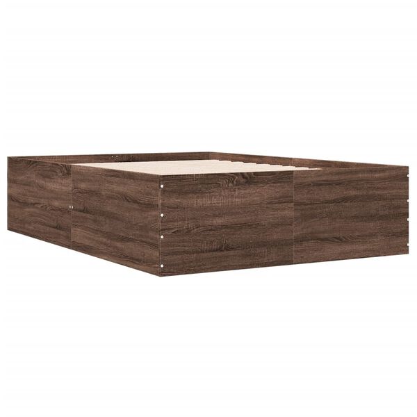vidaXL Cadre de lit sans matelas ch&ecirc;ne marron 120x200 cm