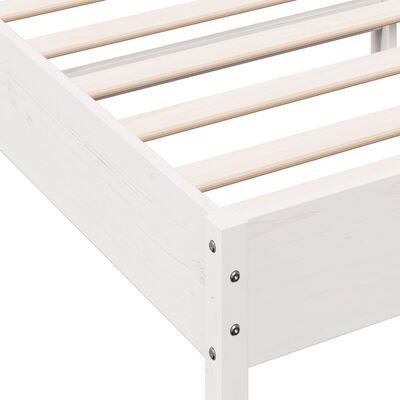 vidaXL Cadre de lit sans matelas blanc 90x200 cm bois de pin massif