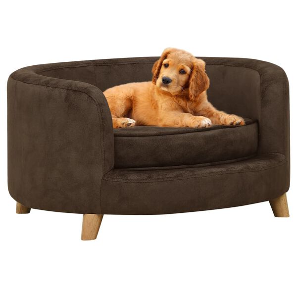 vidaXL Canap&eacute; pour chien Marron 69x69x36 cm Peluche