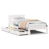 vidaXL Cadre de lit avec tiroirs sans matelas blanc 90x200 cm