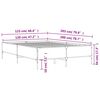 vidaXL Cadre de lit sans matelas ch&ecirc;ne marron 120x200 cm