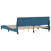 vidaXL Cadre de lit sans matelas Hanko bleu 200x200 cm velours