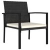 vidaXL Chaises &agrave; manger de jardin lot de 2 R&eacute;sine tress&eacute;e Noir