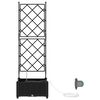 vidaXL Cache-pot de jardin Noir 40 x 40 x 126 cm Acier