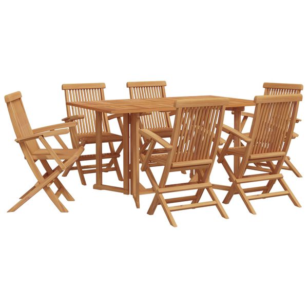 vidaXL Ensemble de salle &agrave; manger pour jardin 7 pcs Marron