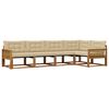 vidaXL Ensemble de canap&eacute;s d'ext&eacute;rieur 5 pc Naturel et Beige