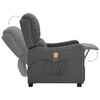 vidaXL Fauteuil de massage Gris fonc&eacute; Tissu