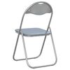 vidaXL Chaise pliante 2 pcs Gris 48 x 43,5 x 81 cm Simili cuir