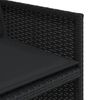 vidaXL Ensemble &agrave; manger de jardin 13 pcs coussins noir r&eacute;sine tress&eacute;e