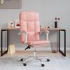 vidaXL Fauteuil inclinable de bureau Rose Similicuir