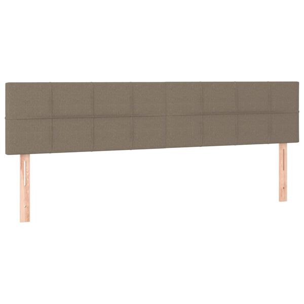 vidaXL T&ecirc;tes de lit 2 pcs Taupe 80x5x78/88 cm Tissu