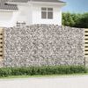 vidaXL Paniers &agrave; gabions arqu&eacute;s 5 pcs 400x30x220/240 cm Fer galvanis&eacute;
