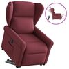 vidaXL Fauteuil inclinable &eacute;lectrique rouge bordeaux tissu