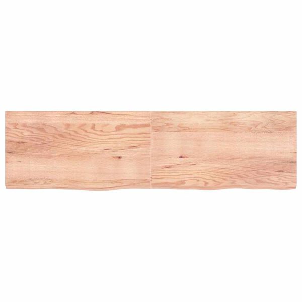 vidaXL Comptoir de salle de bain marron 220x60x(2-6) cm bois trait&eacute;