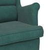 vidaXL Fauteuil vert fonc&eacute; velours