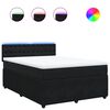 vidaXL Sommier &agrave; lattes de lit avec matelas Noir 140x200 cm Velours