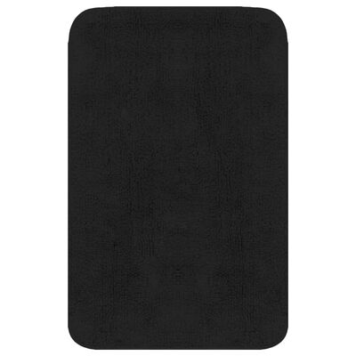 vidaXL Jeu de tapis de salle de bain 3 pcs Tissu Anthracite