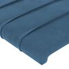 vidaXL T&ecirc;te de lit Bleu fonc&eacute; 80x5x118/128 cm Velours