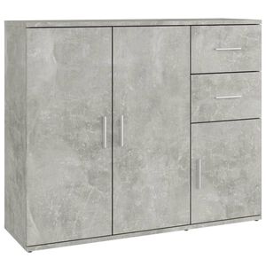 vidaXL Buffet Gris b&eacute;ton 91x29,5x75 cm Bois d'ing&eacute;nierie