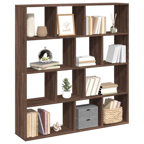 vidaXL Biblioth&egrave;que ch&ecirc;ne marron 132x29x141,5 cm bois d'ing&eacute;nierie