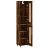 vidaXL Buffet haut Ch&ecirc;ne fum&eacute; 34,5x34x180 cm Bois d'ing&eacute;nierie