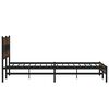 vidaXL Cadre de lit en m&eacute;tal sans matelas ch&ecirc;ne marron 193x203 cm