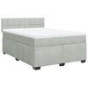 vidaXL Sommier &agrave; lattes de lit et matelas Gris clair 160x200cm Velours