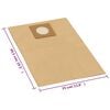 vidaXL Sacs en papier pour aspirateur sec et humide 10 pcs Marron