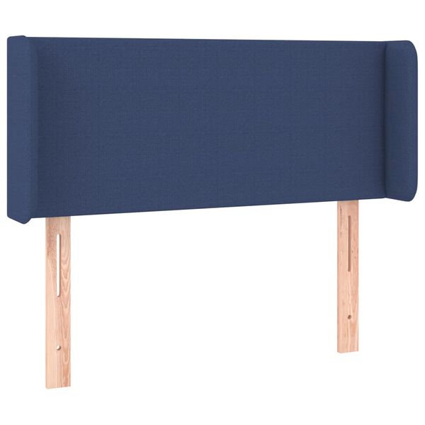 vidaXL T&ecirc;te de lit avec oreilles Bleu 83x16x78/88 cm Tissu