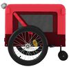 vidaXL Remorque de v&eacute;lo pour animaux de compagnie rouge et noir