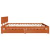 vidaXL Cadre de lit Cire marron 180 x 200 cm Bois de Pin Massif
